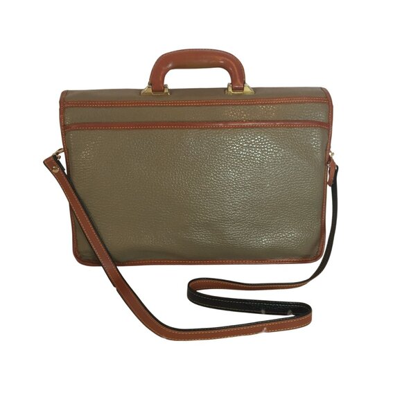 VTG Dooney & Bourke Womens Olive Green All-Weather Leather Messenger Bag - Picture 3 of 14